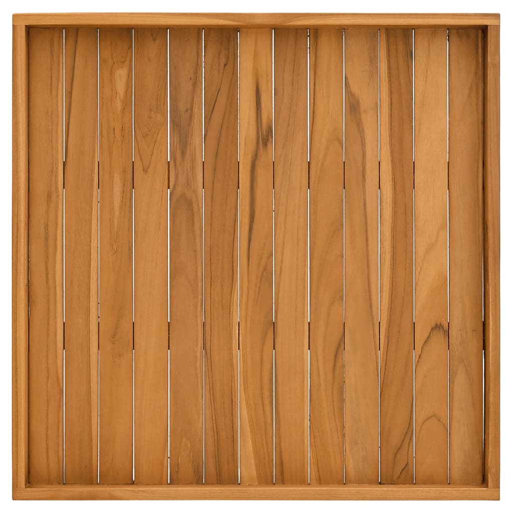 vidaXL Bandeja de madera de teca maciza 70x70 cm