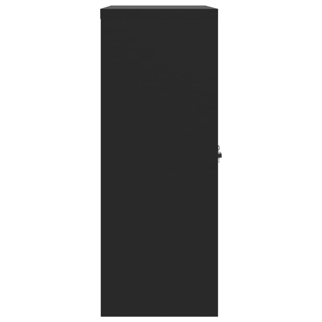 vidaXL Armario archivador de acero negro 90x40x105 cm