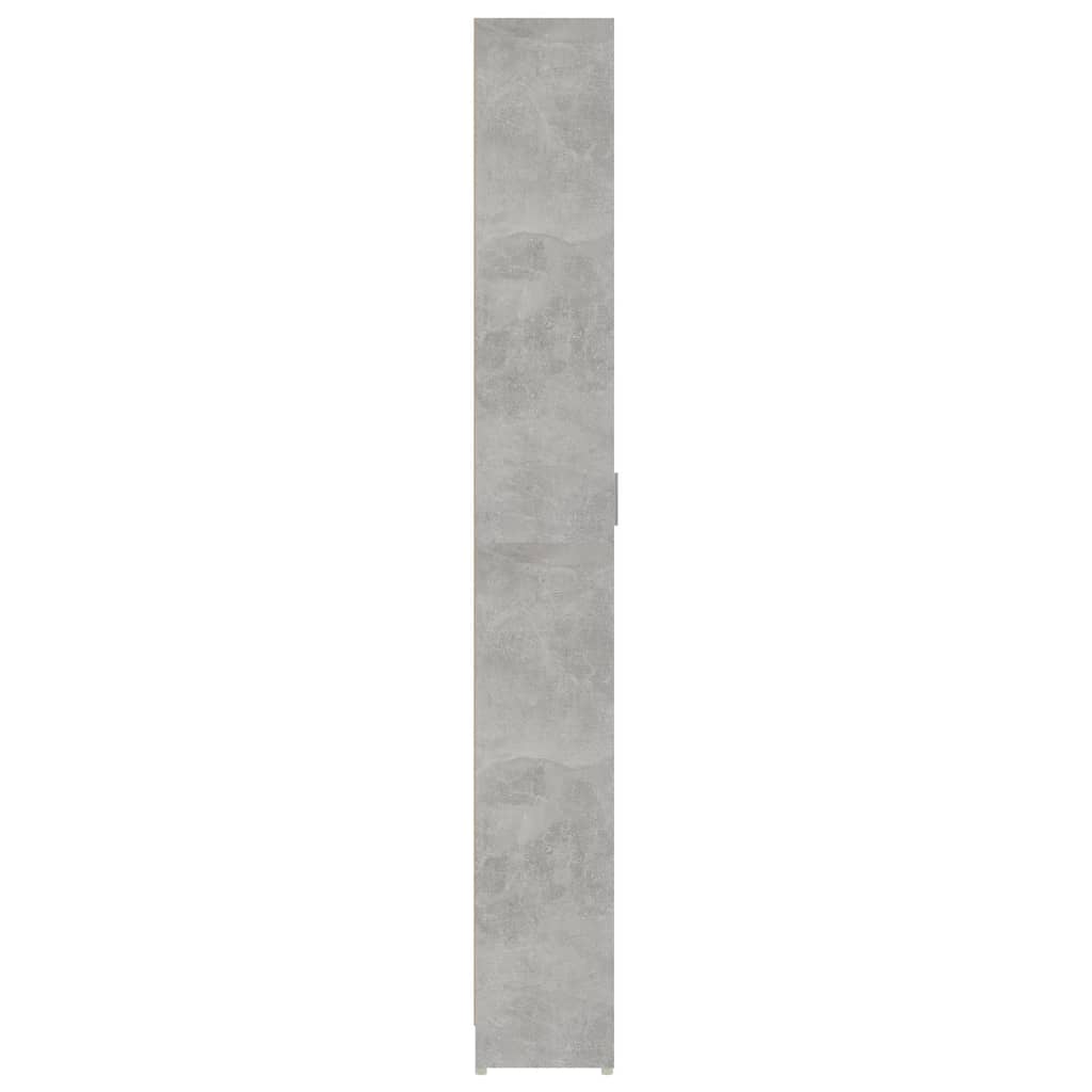 vidaXL Armario de pasillo de aglomerado gris hormigón 55x25x189 cm