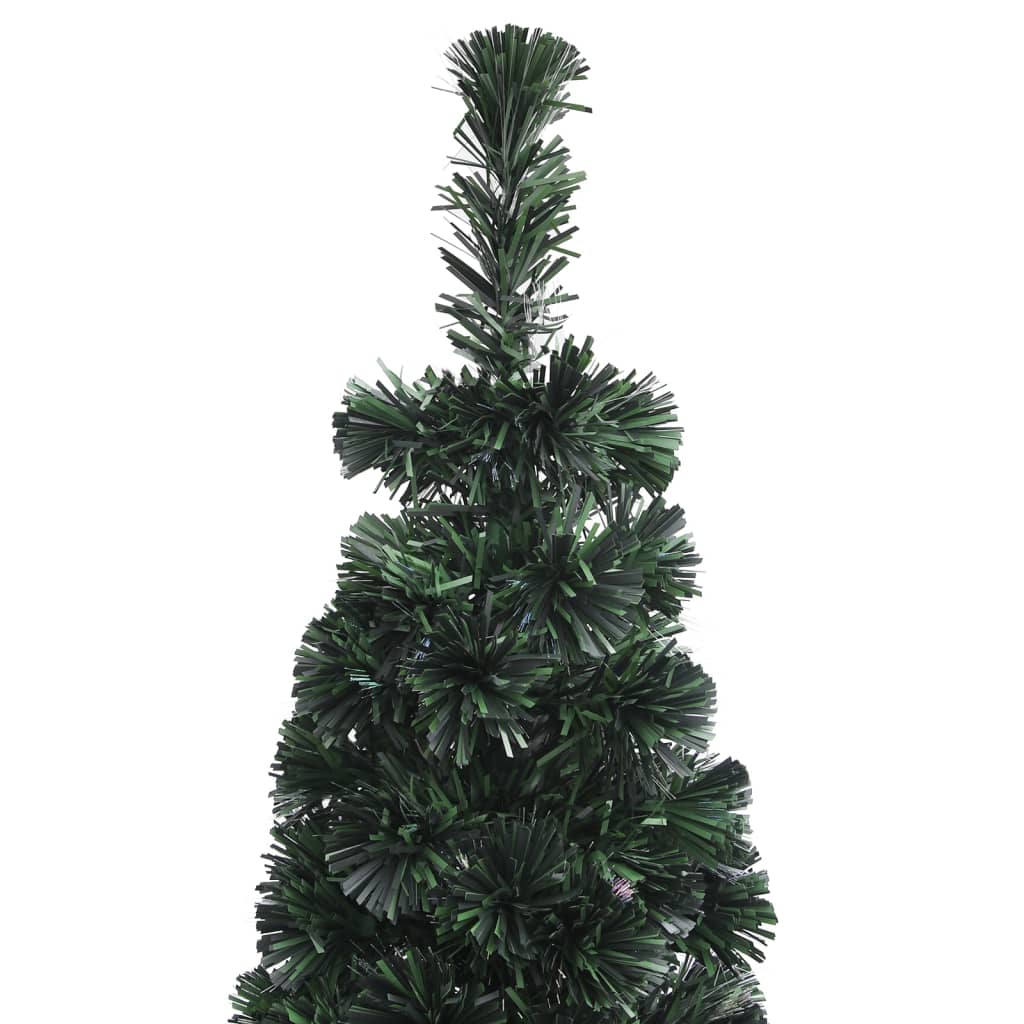 vidaXL Árbol Navidad artificial estrecho soporte fibra óptica 150 cm