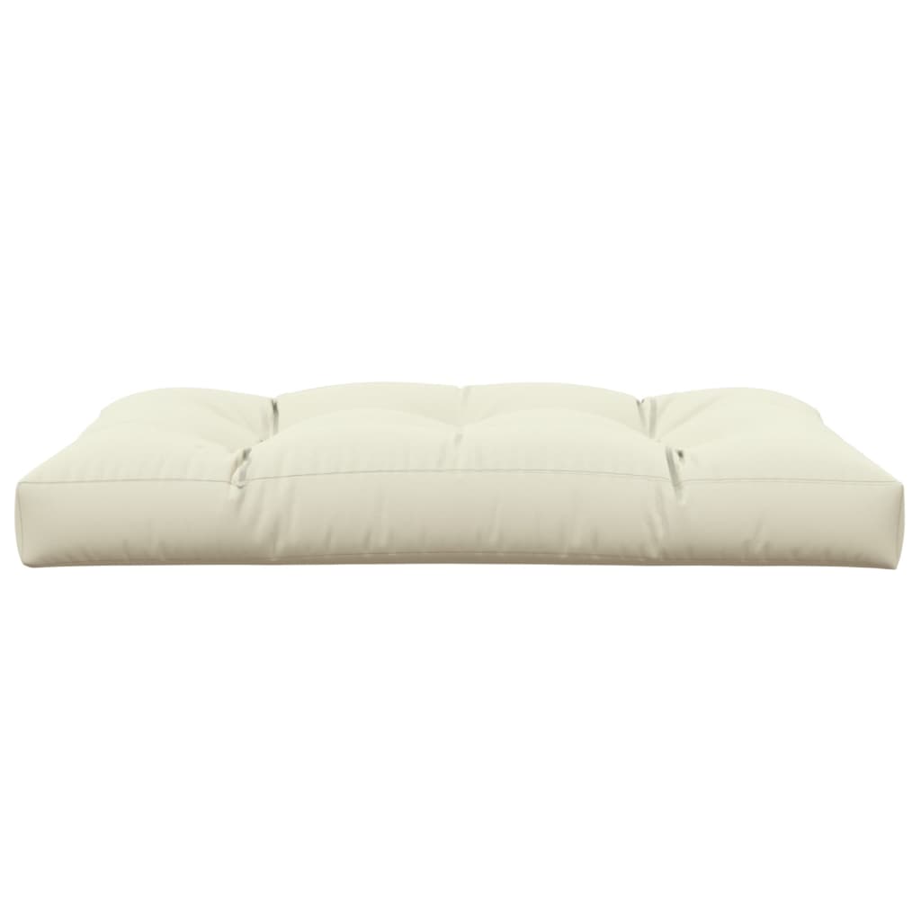 vidaXL Cojín para sofá de palets tela crema 120x80x12 cm