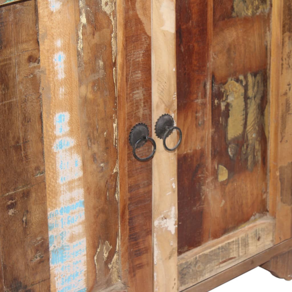 vidaXL Aparador de estantes madera maciza reciclada 120x35x200cm