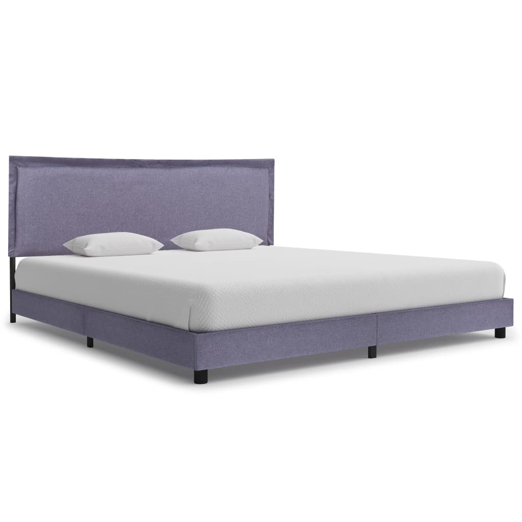 vidaXL Estructura de cama de tela gris claro 180x200 cm