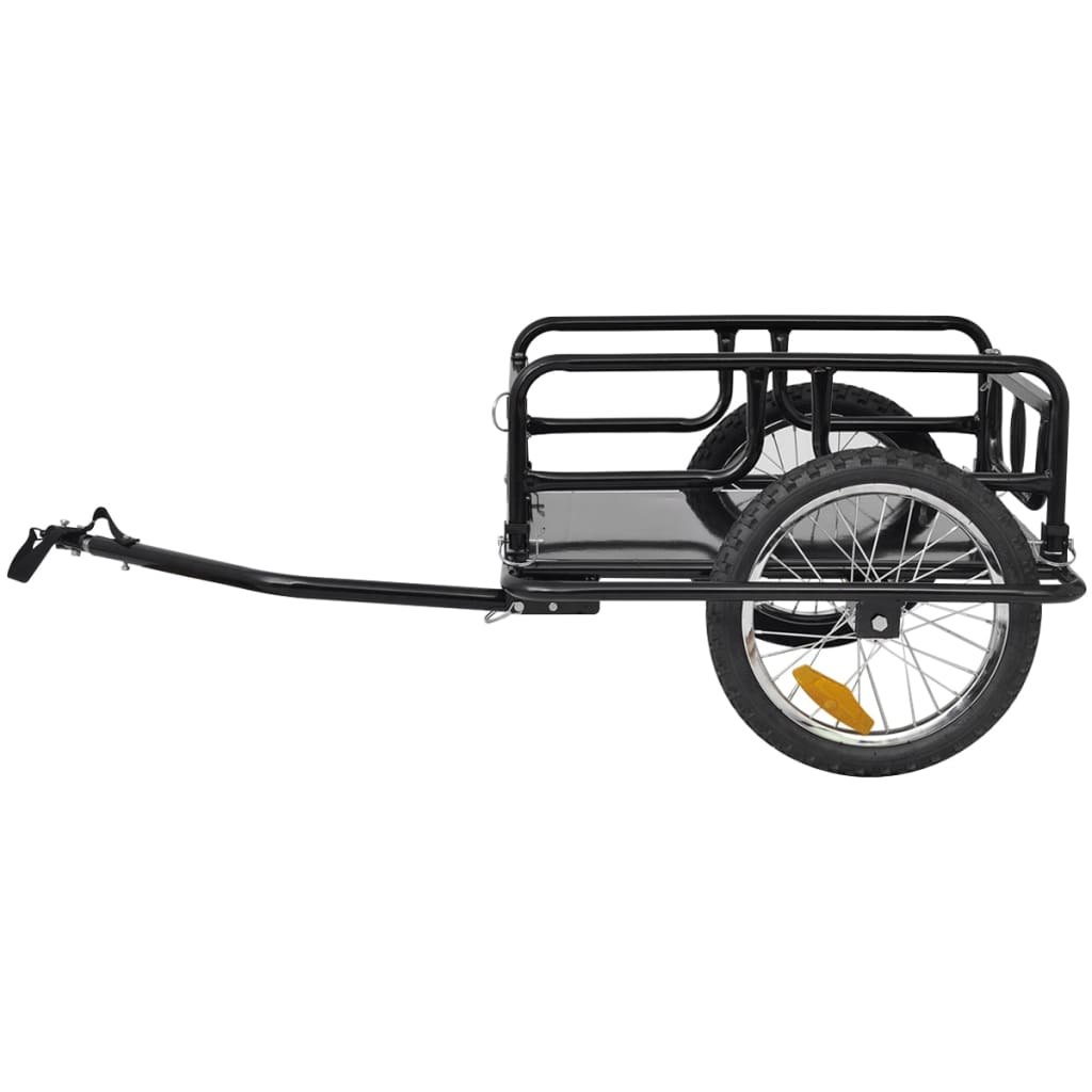 vidaXL Remolque de carga para bicicletas negro 50 kg