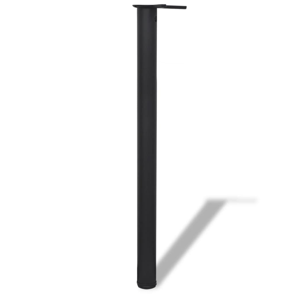 vidaXL Patas de mesa ajustables en 4 alturas negro 870 mm