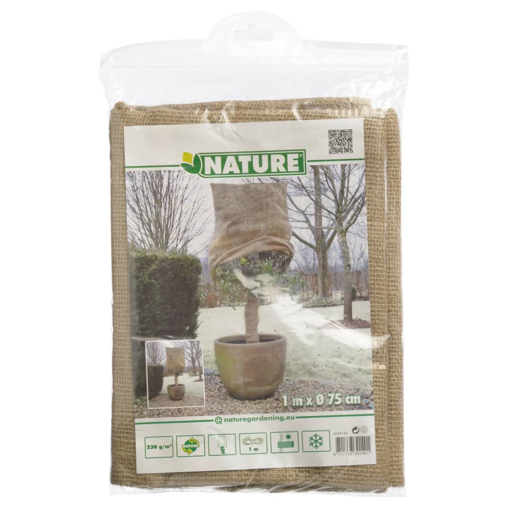 Nature Funda cubre plantas anti-heladas jute natural 230 g/m² 0,75x1 m
