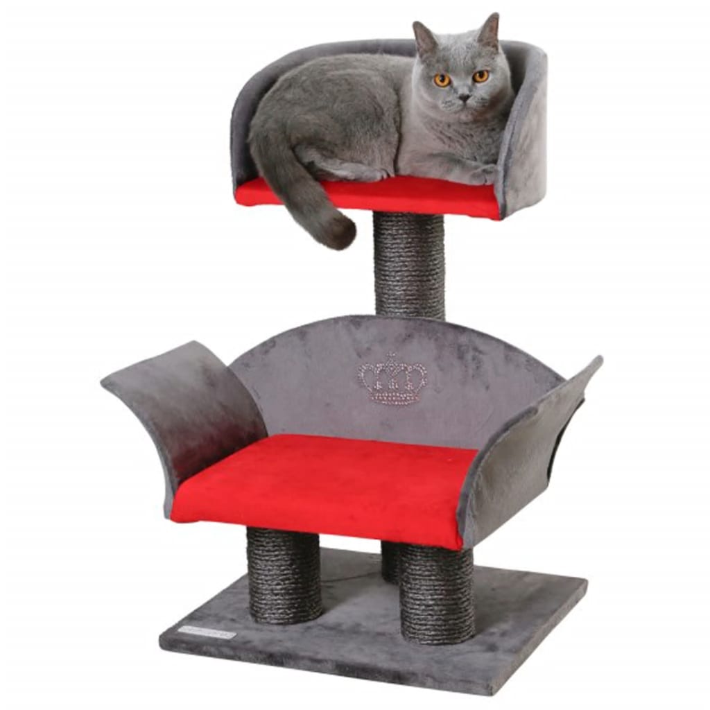 Kerbl Rascador para gatos Lounge Deluxe gris y rojo 81548