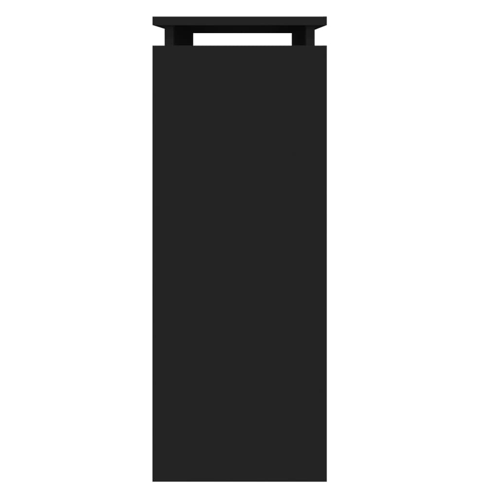 vidaXL Mesa consola madera contrachapada negro 80x30x80 cm