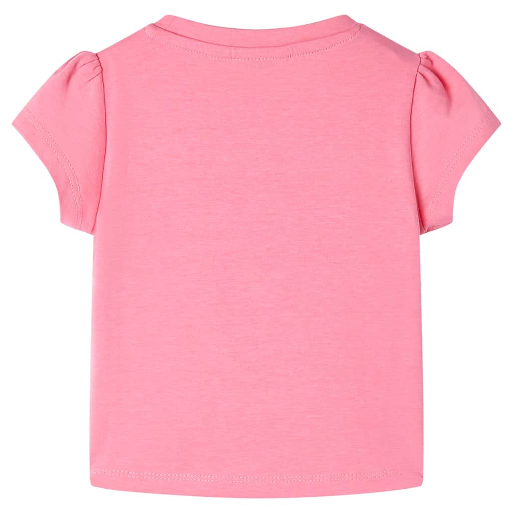 Camiseta infantil rosa brillante fluorescente 92