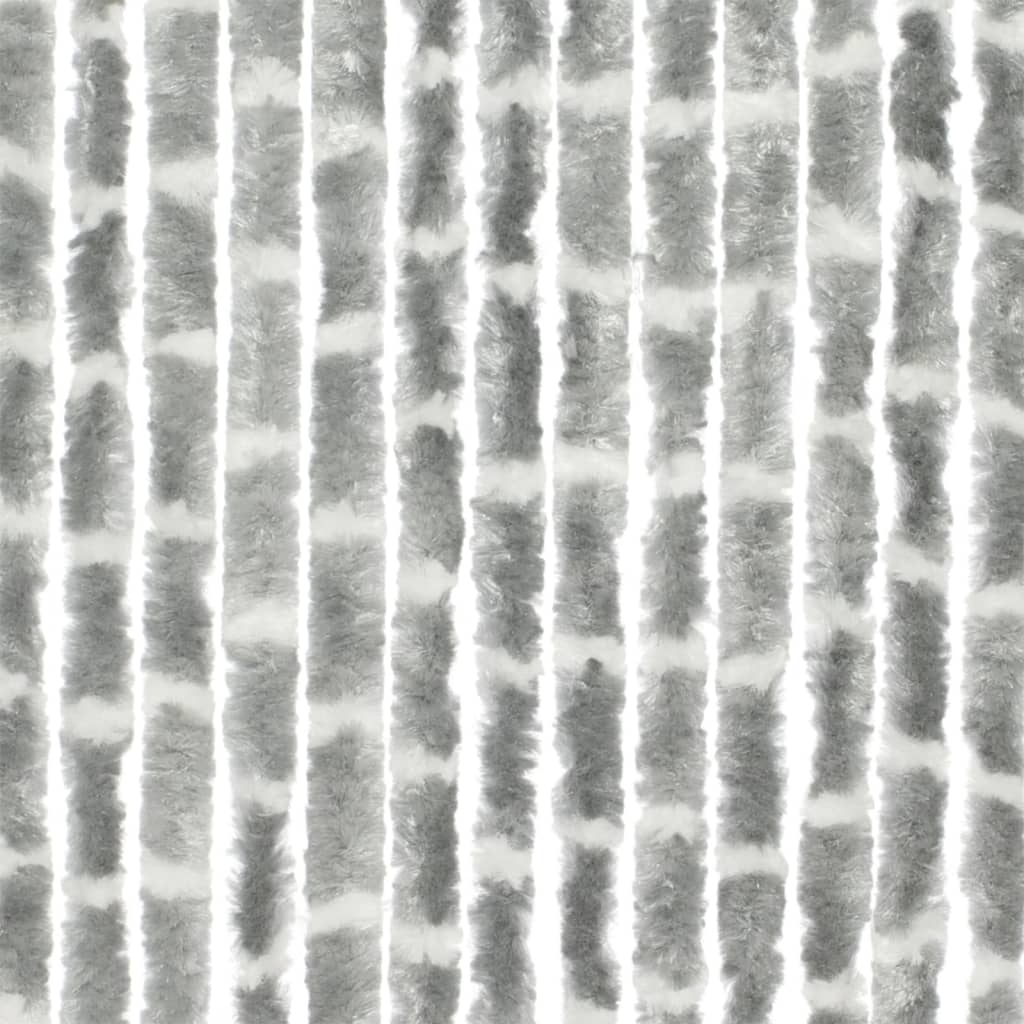 Travellife Cortina antimoscas Chenille Stripe gris y blanco 185x56 cm