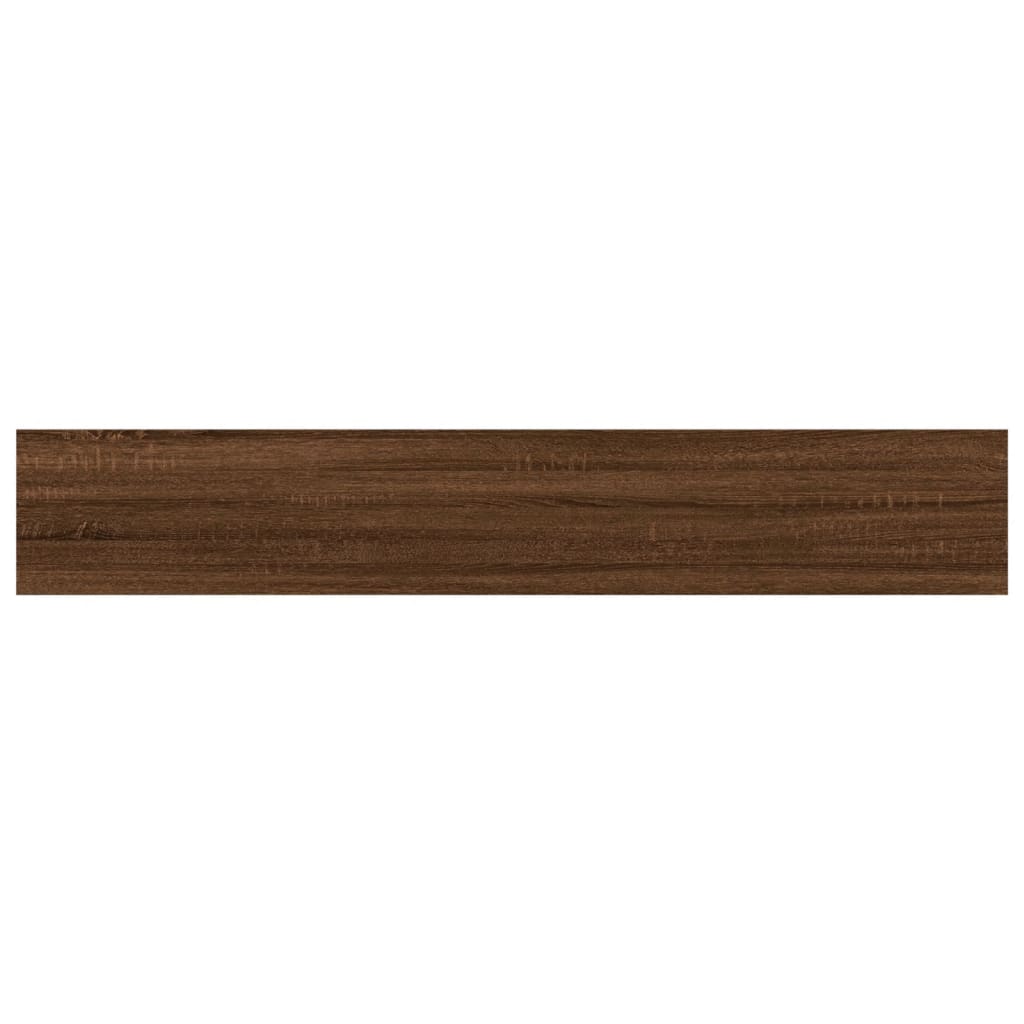 vidaXL Estantes pared 4 uds madera ingeniería marrón roble 60x10x1,5cm