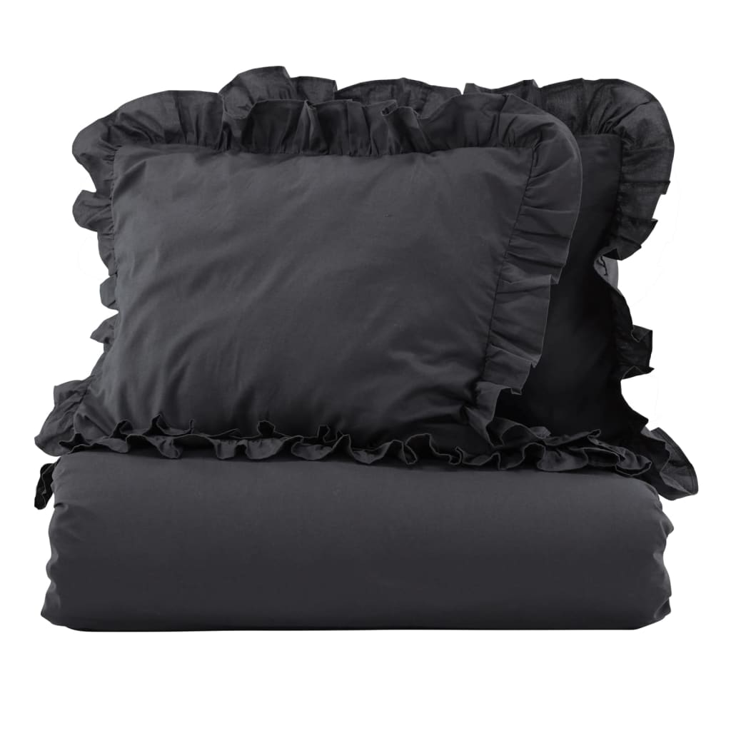Venture Home Juego de ropa de cama Levi algodón antracita 220x240 cm