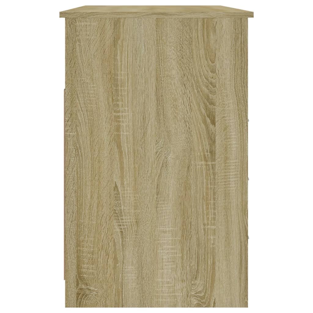 vidaXL Escritorio cajones madera contrachapada Sonoma 102x50x76 cm