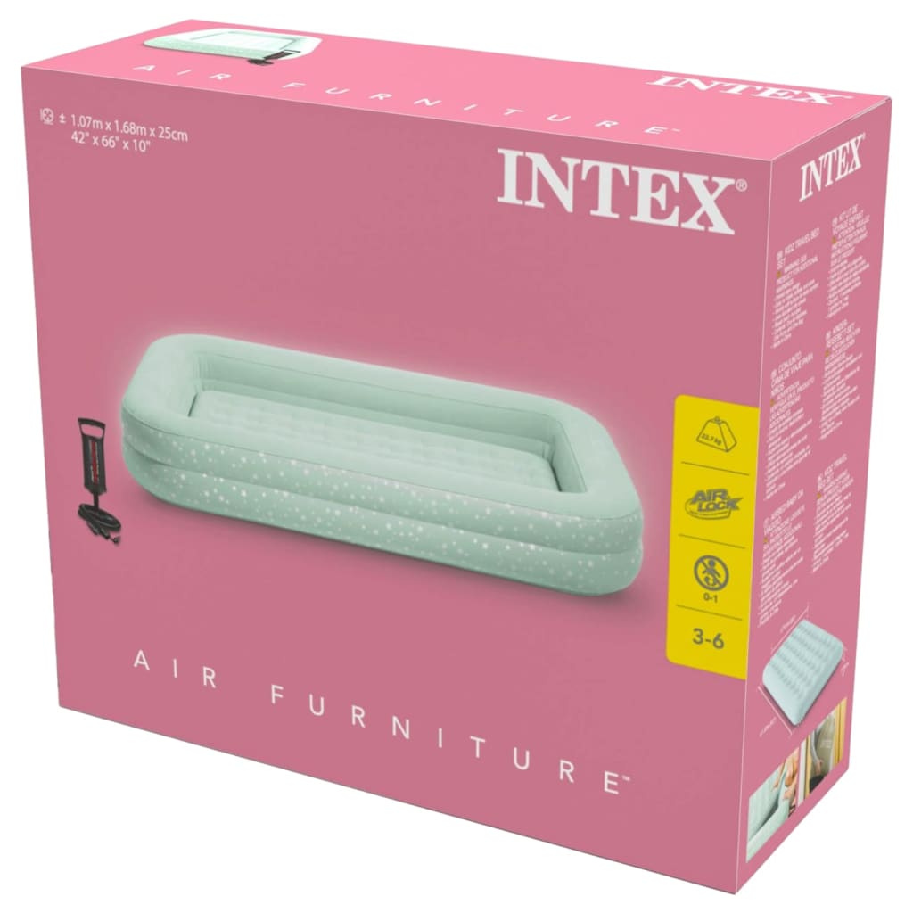 Intex Colchón inflable Kidz Travel Bed Set 107x168x25 cm