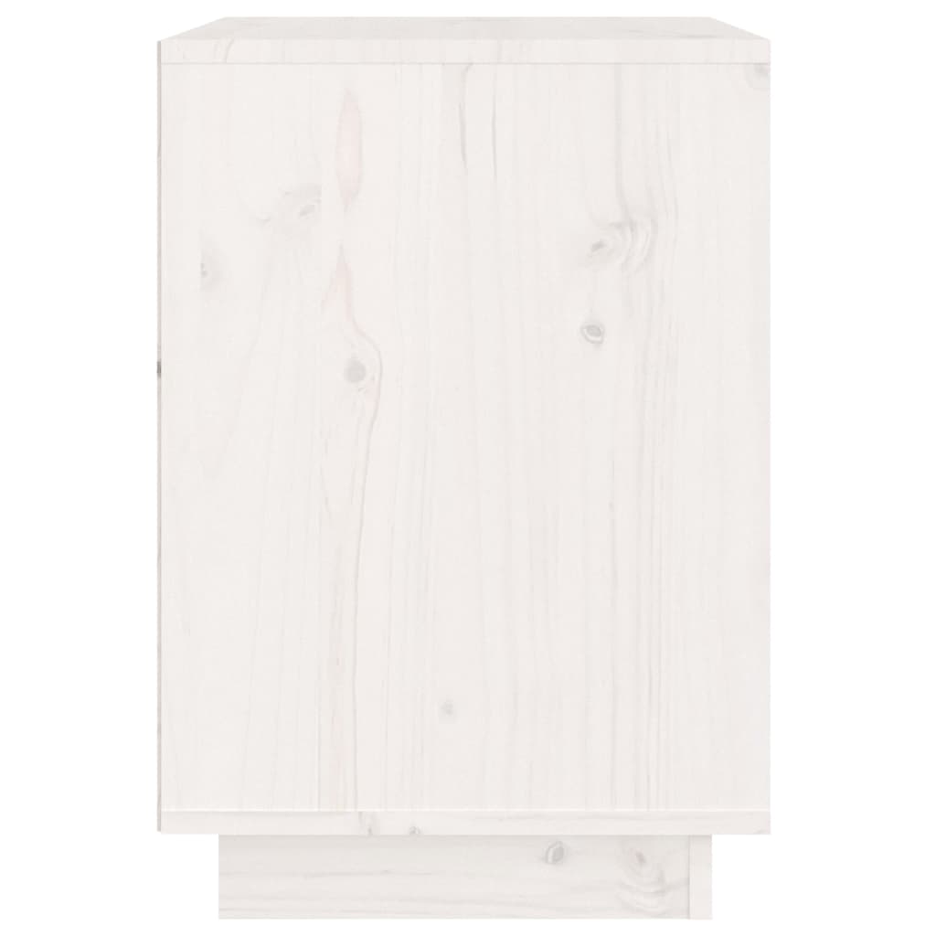 vidaXL Mesita de noche madera maciza de pino blanco 40x35x50 cm
