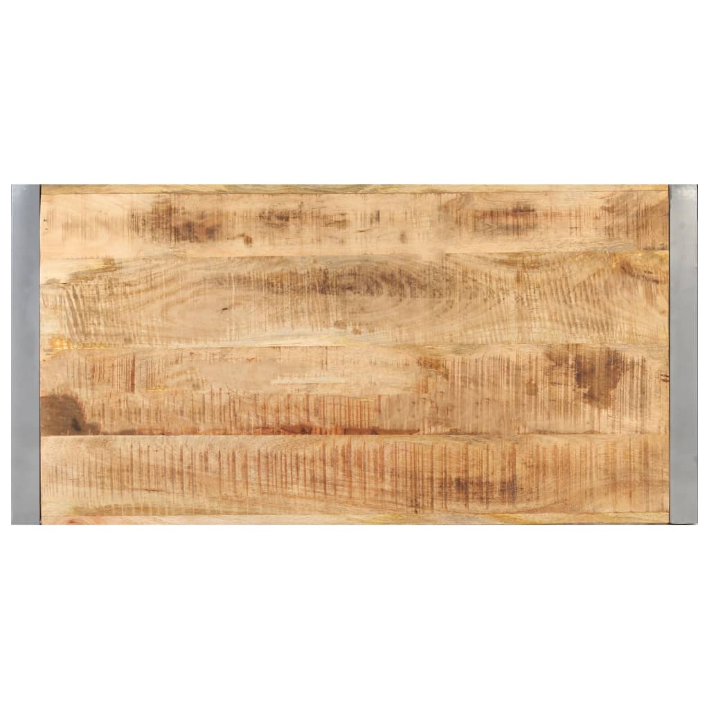 vidaXL Mesa de centro madera de mango rugosa 120x60x40 cm