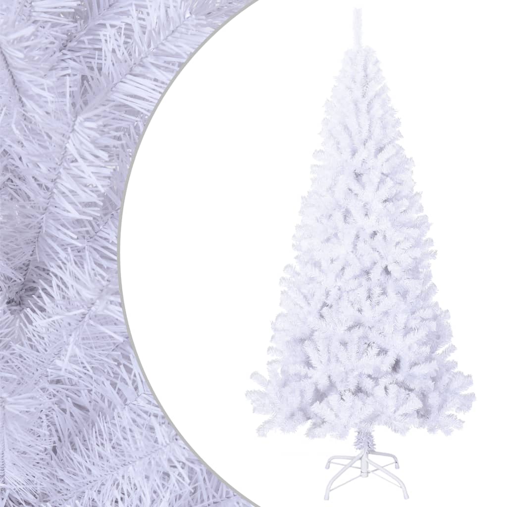 vidaXL Árbol de Navidad artificial con ramas gruesas PVC blanco 210 cm