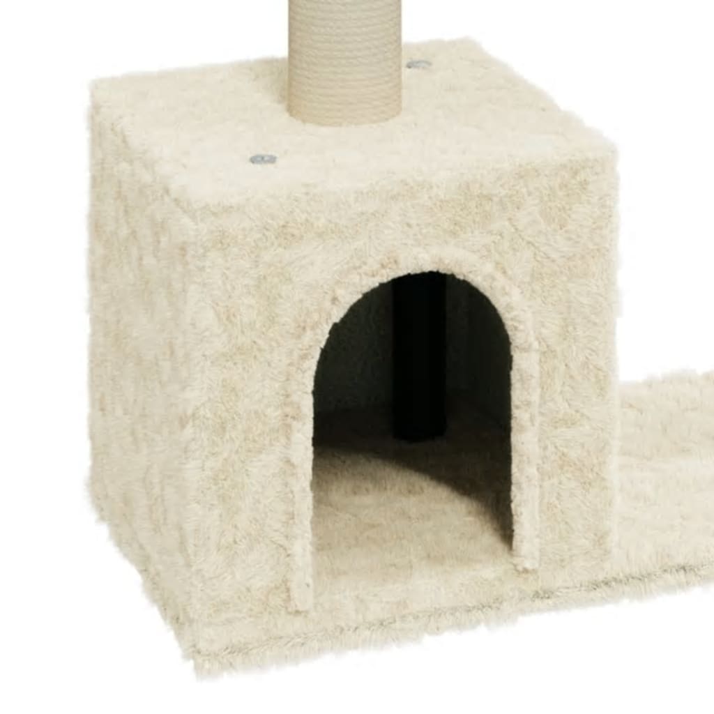vidaXL Rascador para gatos con postes de sisal 60 cm crema