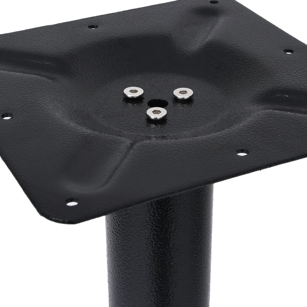 vidaXL Patas de mesa de bistró 2 uds hierro fundido negro 61x8x72 cm