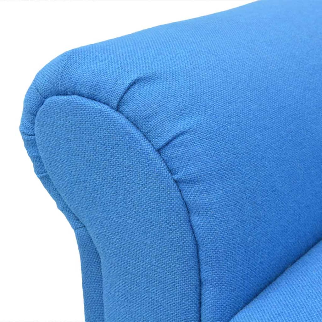 vidaXL Sofá cama de tela azul
