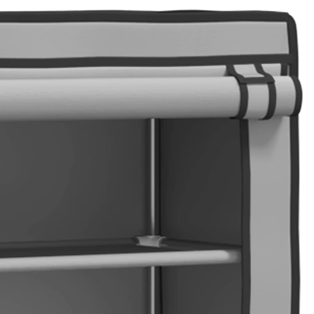 vidaXL Estantería 2 niveles lavadora hierro gris 71x29,5x170,5cm