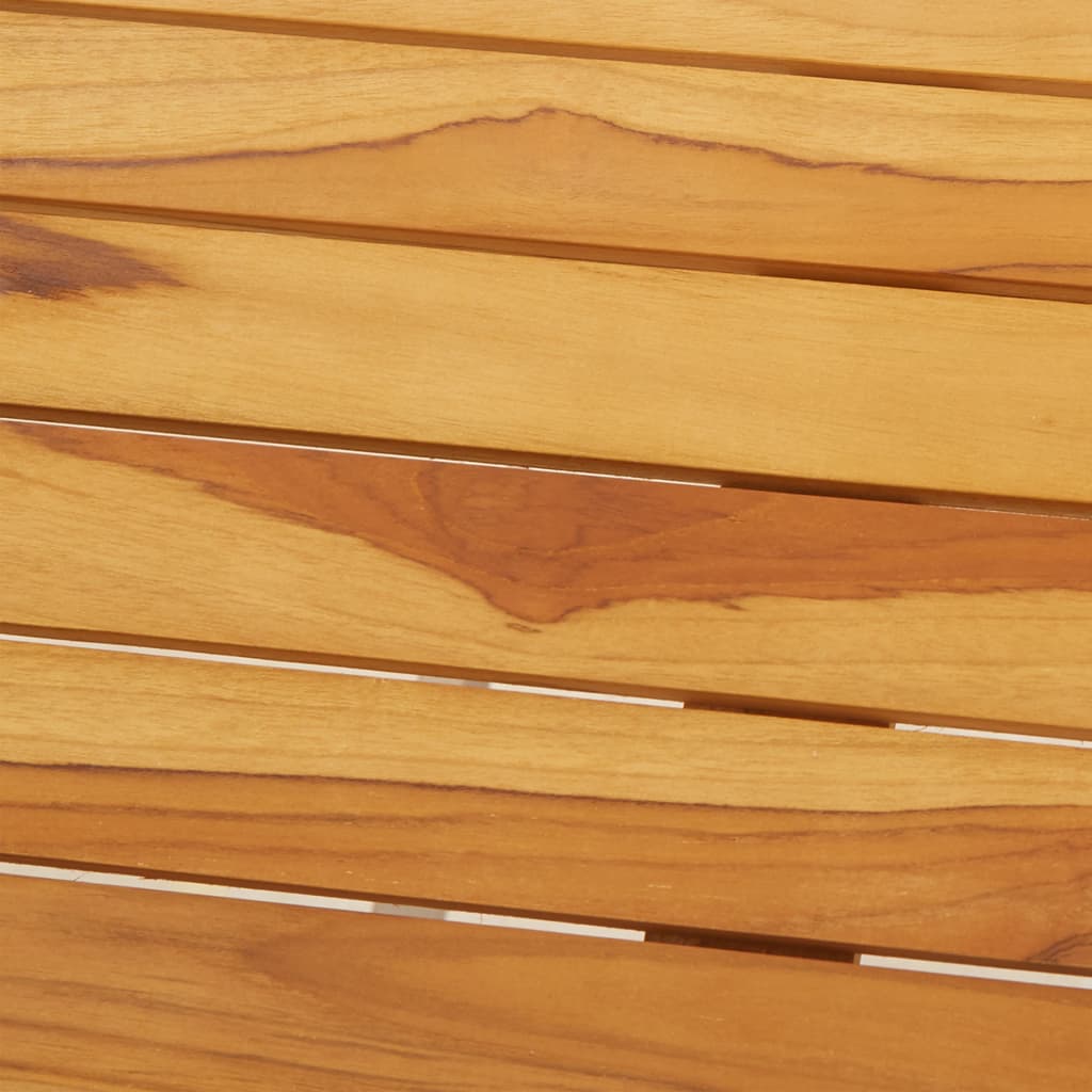 vidaXL Mesa alta de cocina madera teca y acero inoxidable 120x60x105cm