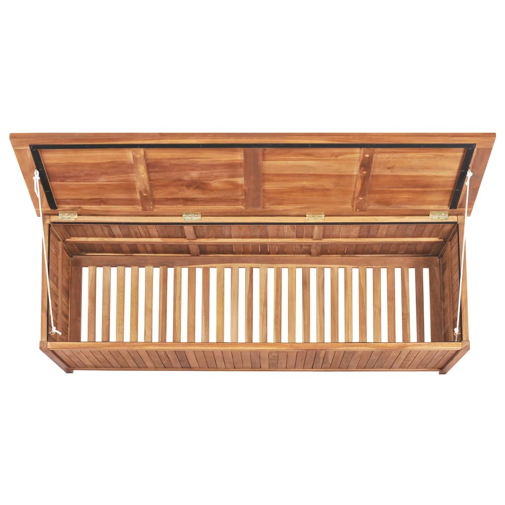 vidaXL Caja de almacenaje de jardín madera maciza de teca 150x50x58 cm