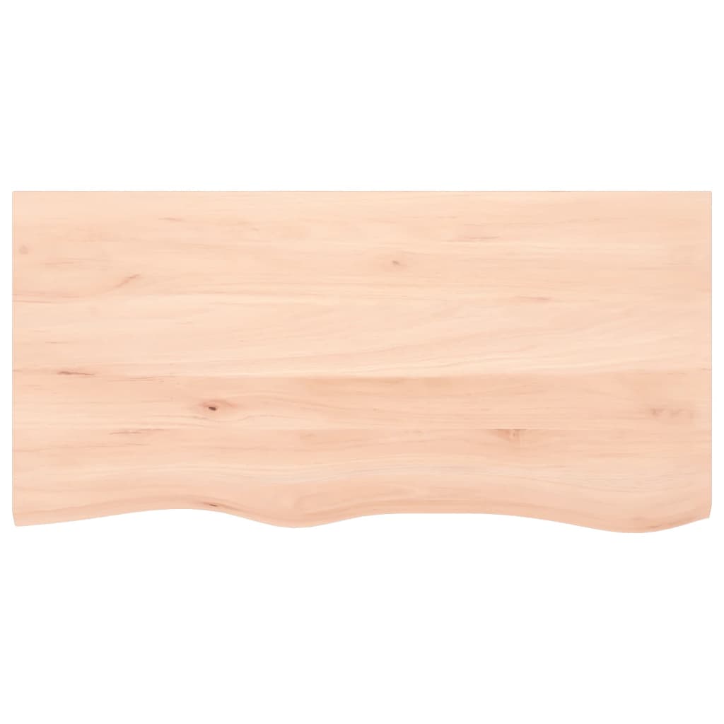 vidaXL Tablero de mesa madera maciza roble sin tratar 100x50x(2-4) cm