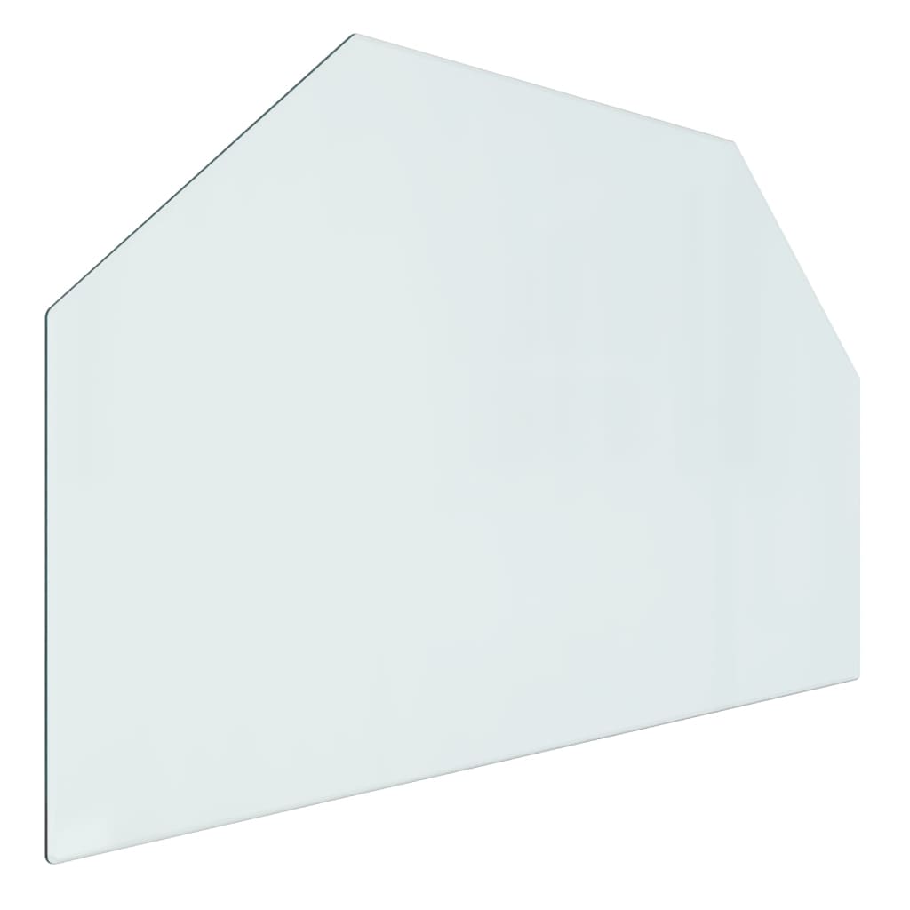 vidaXL Placa de vidrio para chimenea hexagonal 80x50 cm