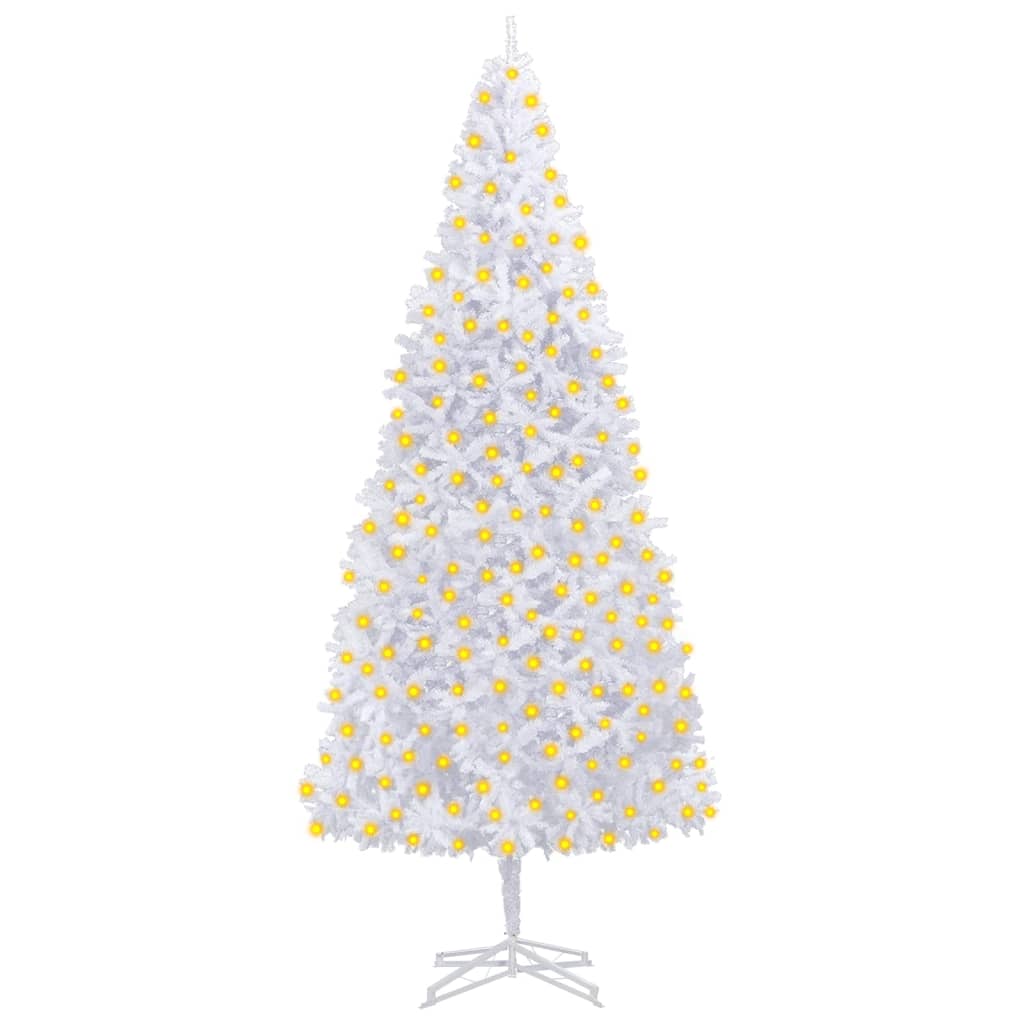 vidaXL Árbol de Navidad artificial preiluminado con luces blanco 400cm