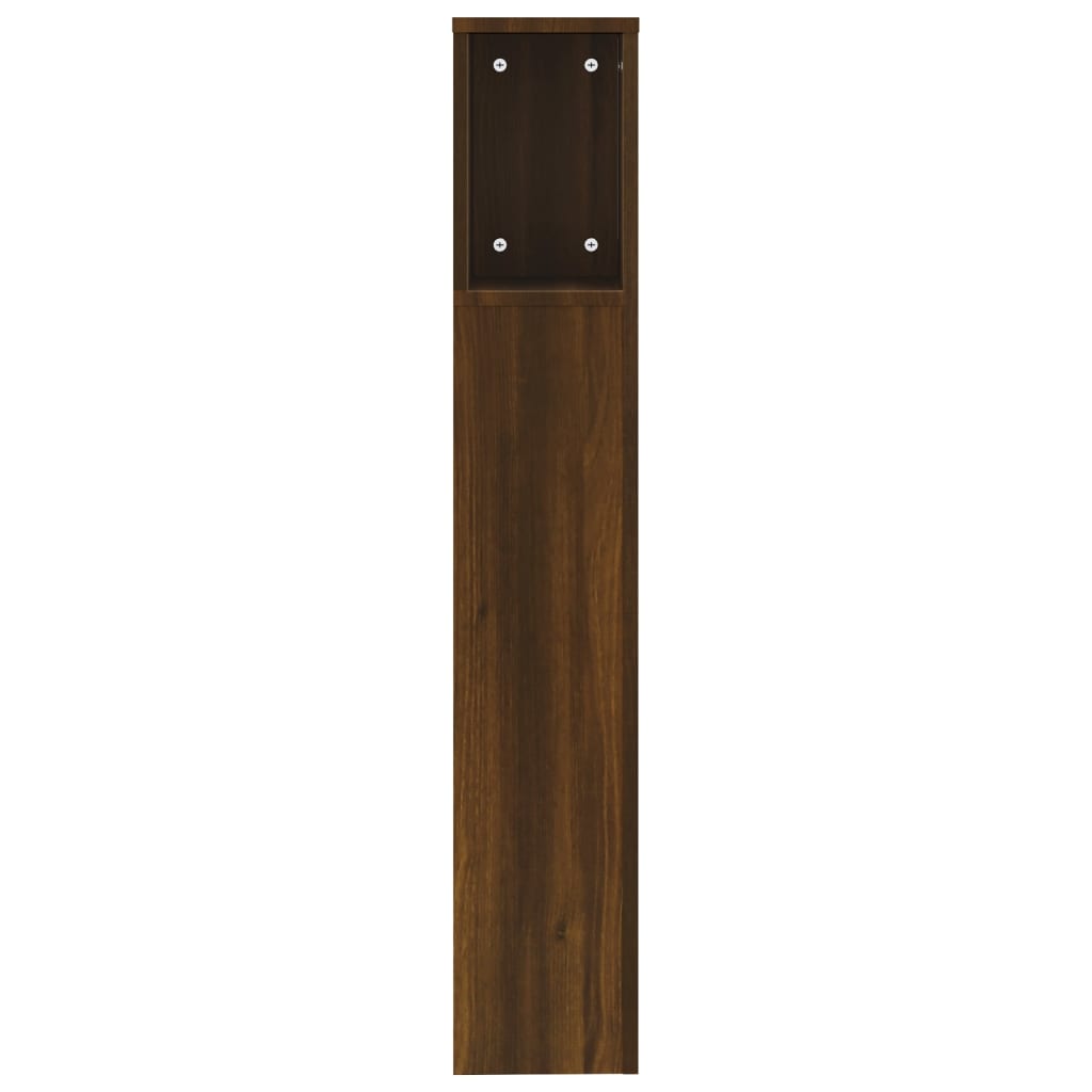 vidaXL Armario cabecero marrón roble 200x18,5x104,5 cm