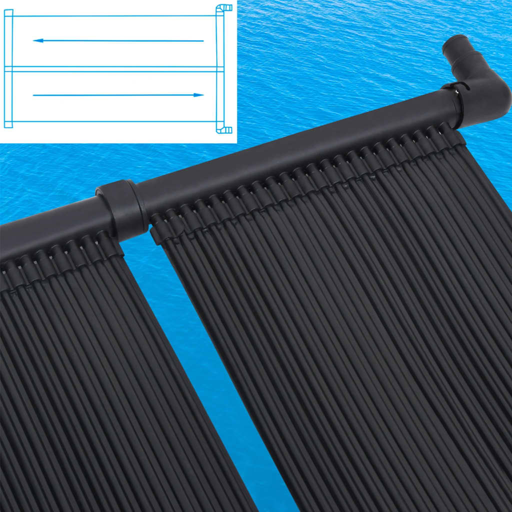 vidaXL Panel calentador solar para piscinas 2 unidades 80x310 cm