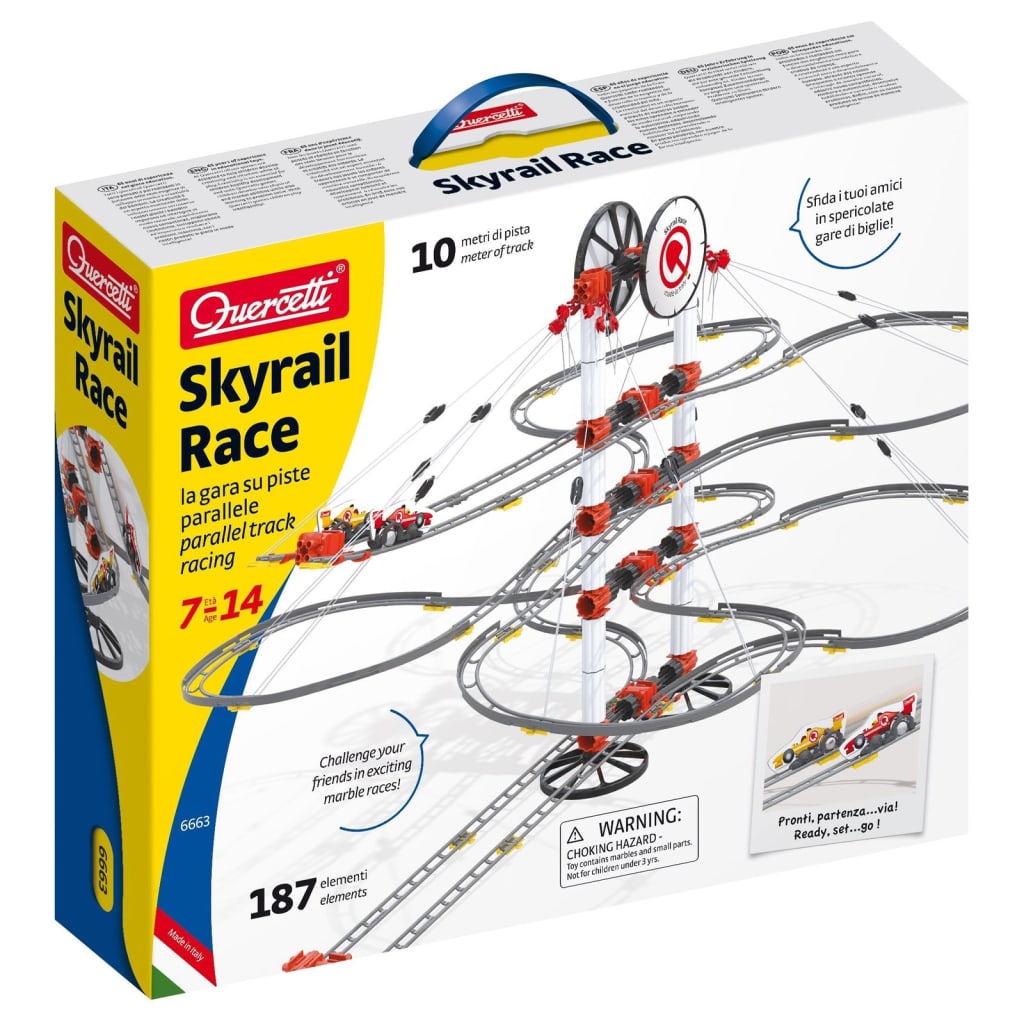 Quercetti Pista carreras de canicas 187 pzas Skyrail Race
