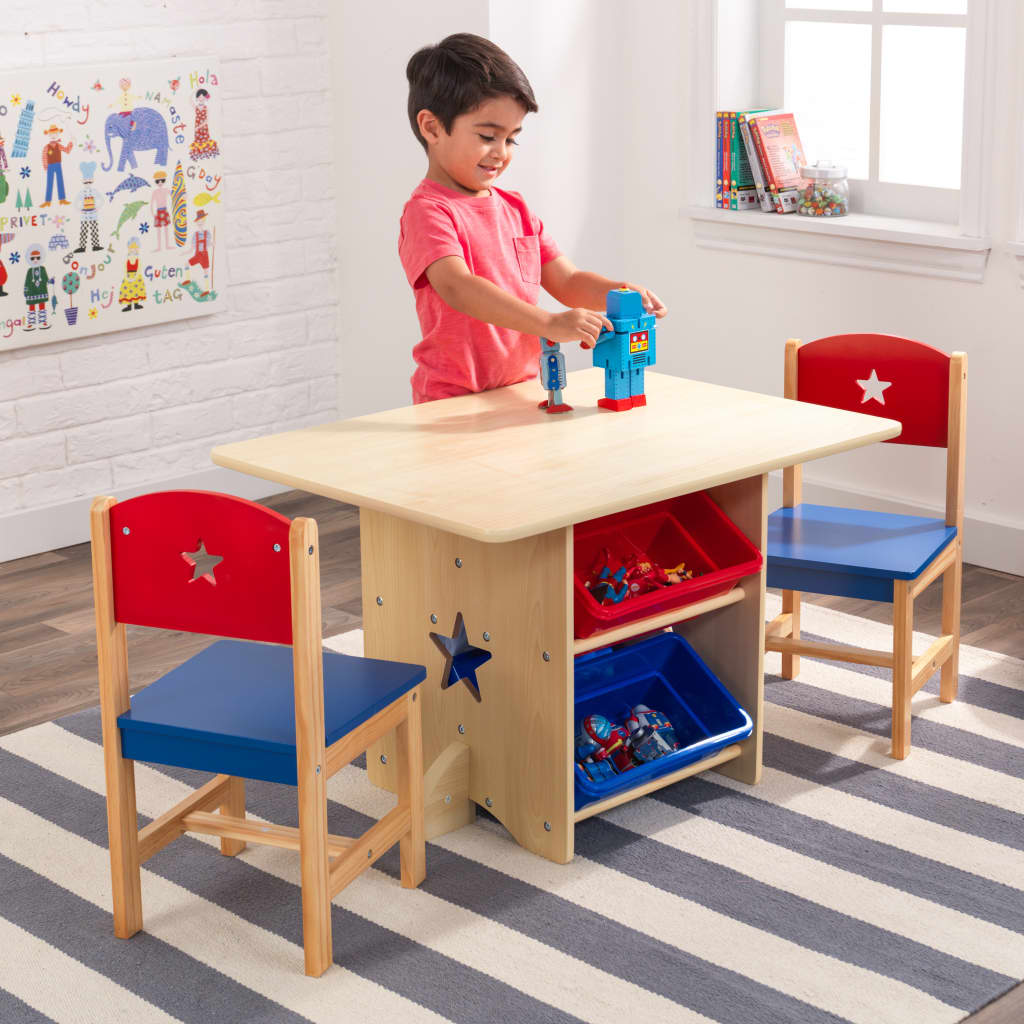 Kid Kraft Mesa para niños con 2 sillas estrellas