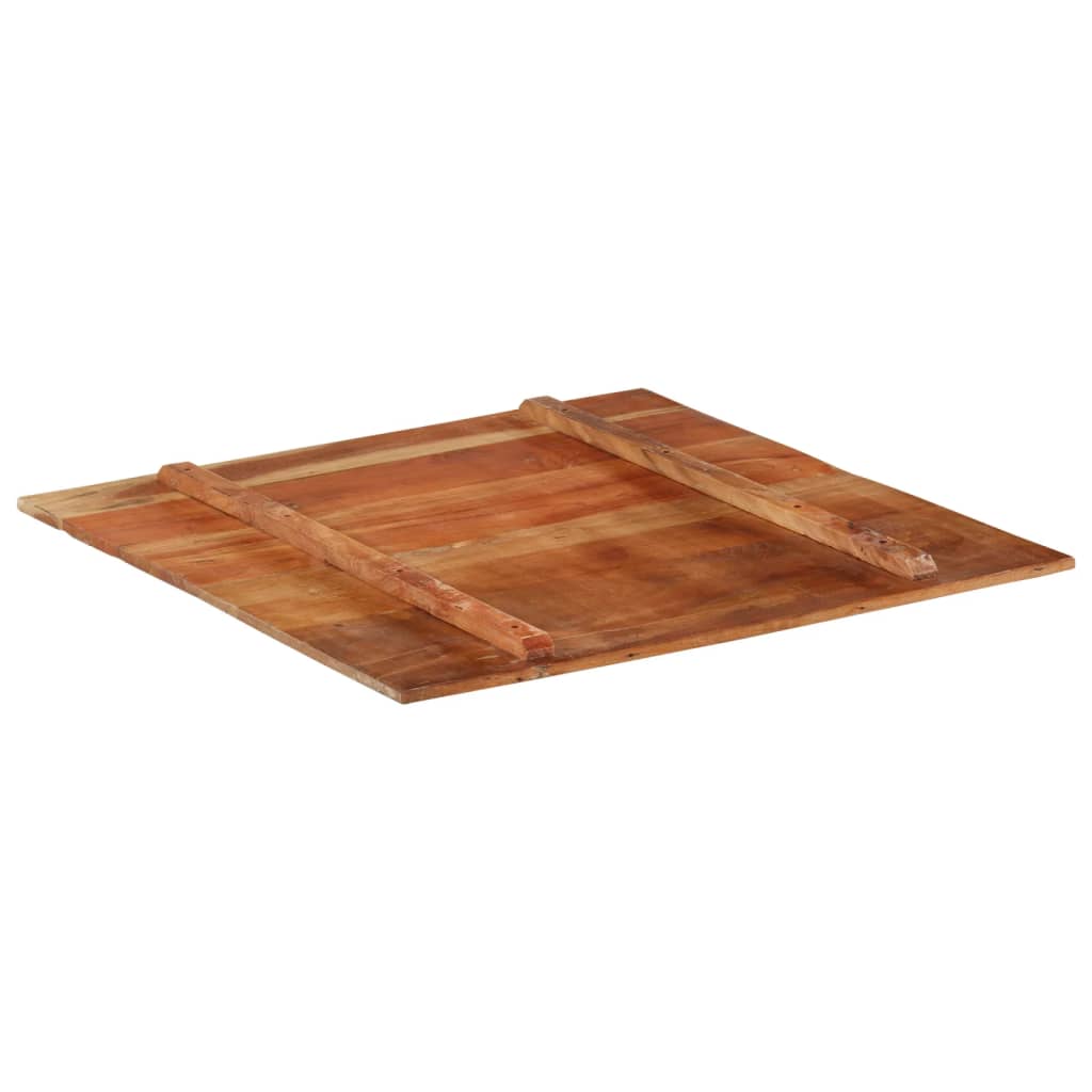 vidaXL Tablero mesa cuadrada madera reciclada maciza 80x80 cm 15-16 mm