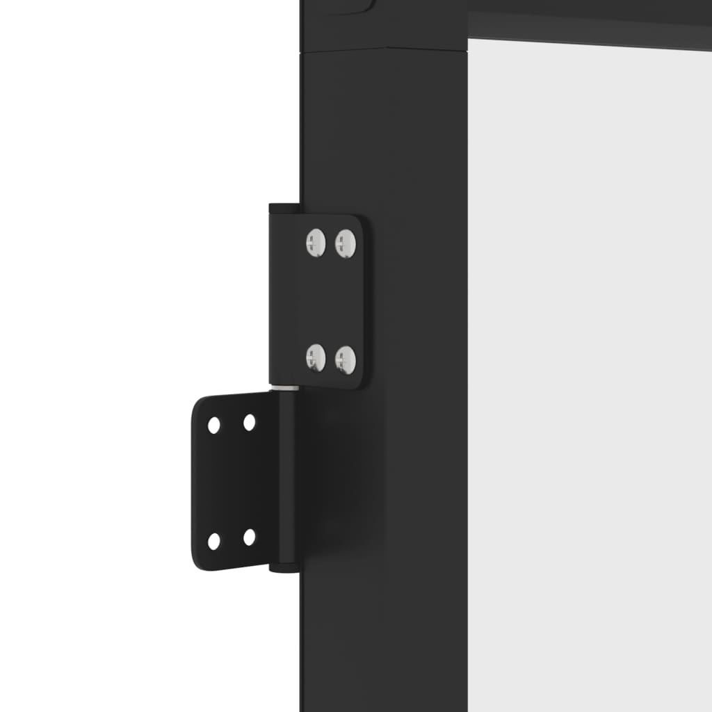 vidaXL Puerta interior delgada negra vidrio y aluminio 93x201,5 cm