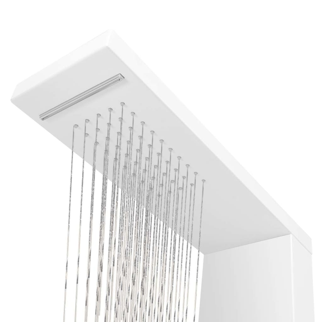 vidaXL Sistema de panel de ducha aluminio blanco mate