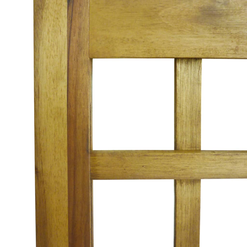 vidaXL Biombo/Enrejado de 4 paneles madera maciza de acacia 160x170cm