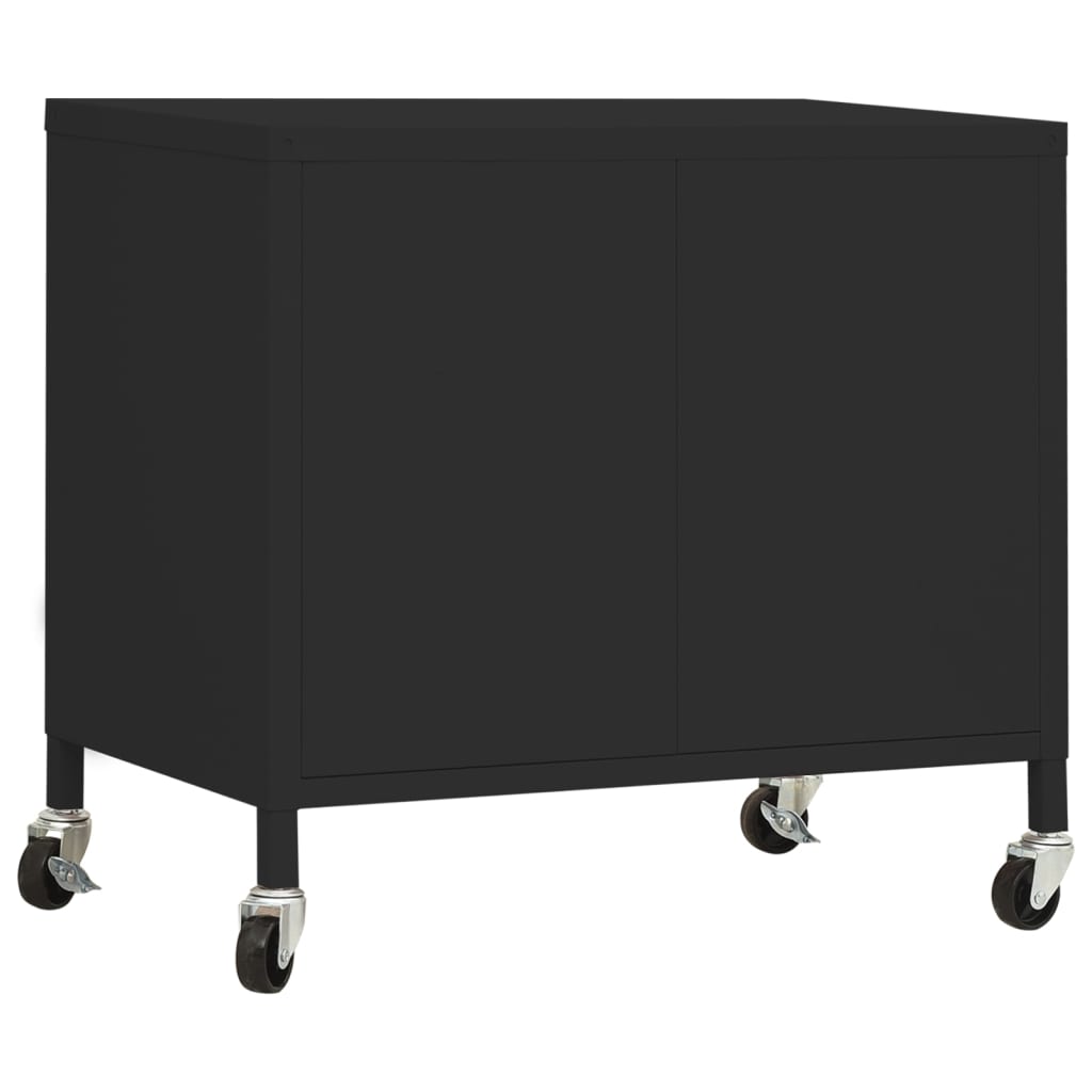 vidaXL Armario de almacenamiento acero negro 60x35x56cm