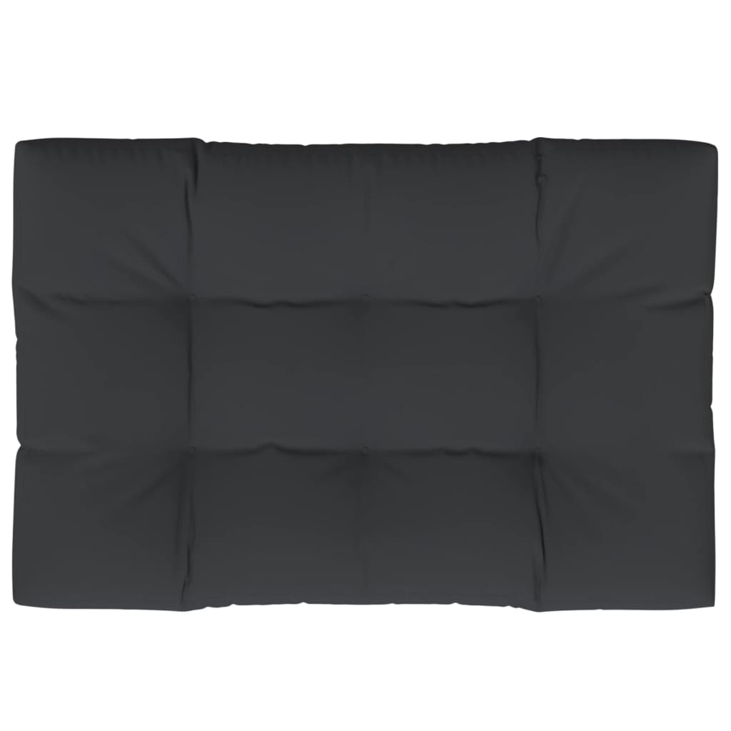 vidaXL Cojín de asiento de jardín de tela negro 120x80x10 cm