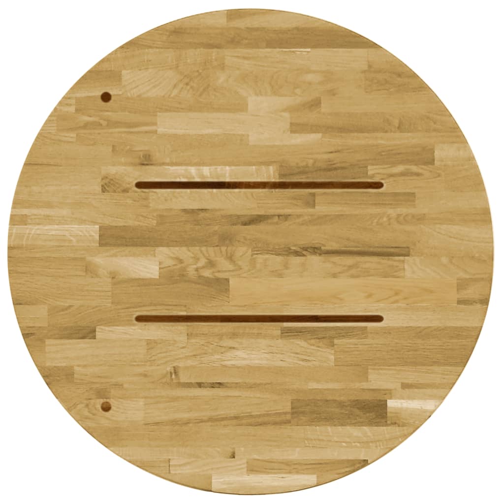 vidaXL Superficie de mesa redonda madera maciza de roble 23 mm 400 mm