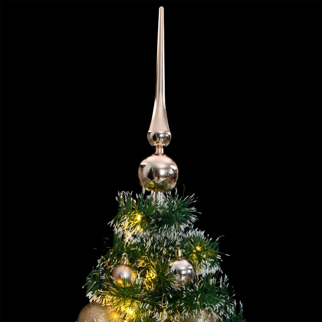 vidaXL Árbol de Navidad artificial con 150 LEDs bolas y nieve 120 cm