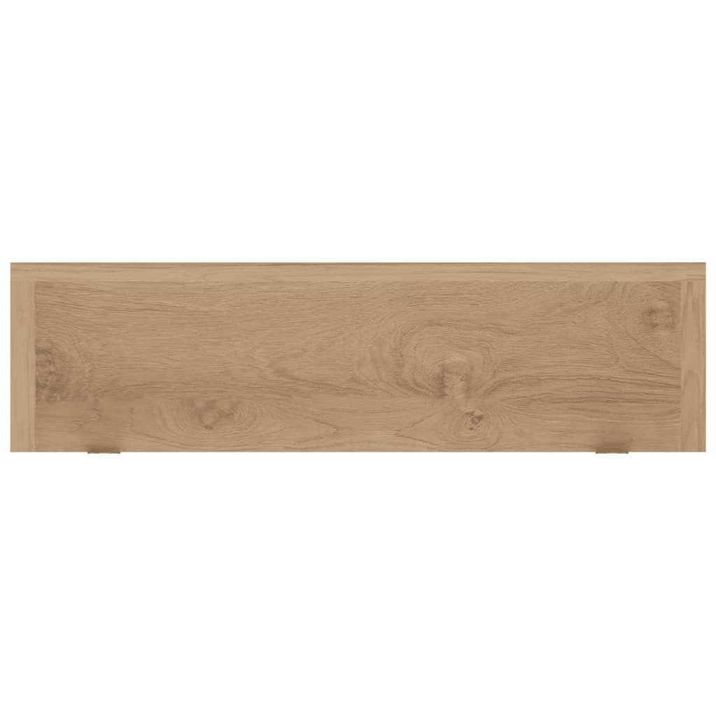vidaXL Estantes de pared 2 unidades madera maciza de teca 60x15x6 cm