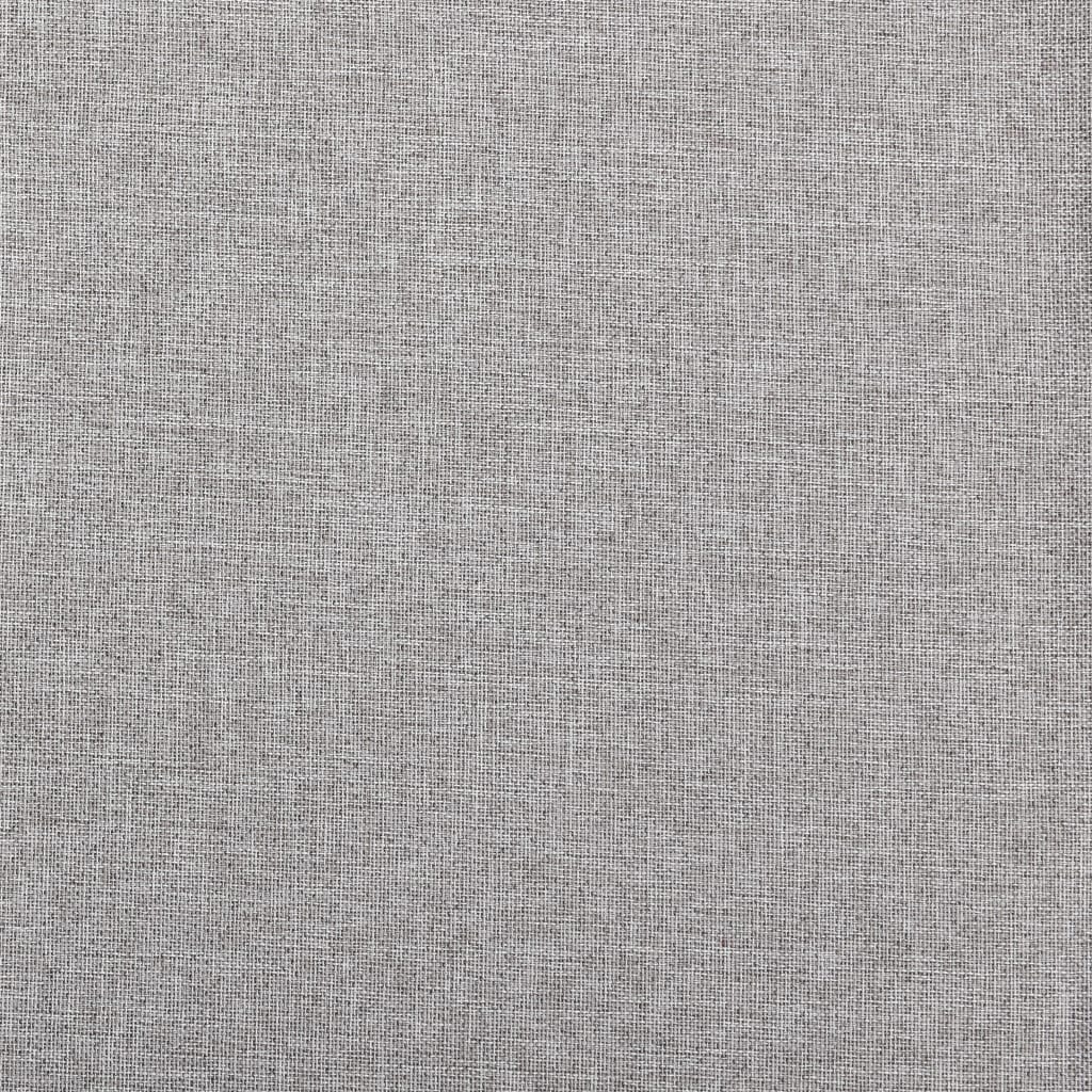 vidaXL Cortinas opacas con ojales look de lino 2 pzas gris 140x175 cm