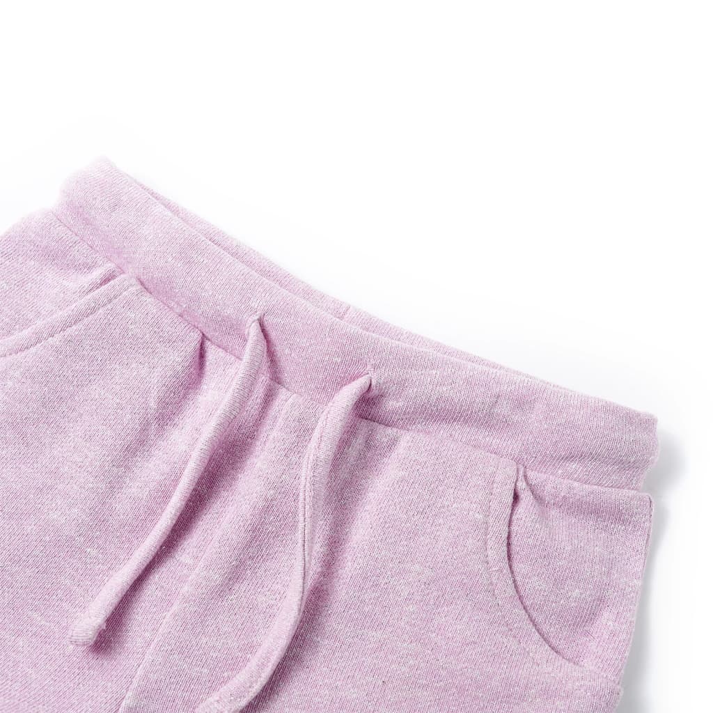Pantalones cortos infantiles con cordón color lila mixto 92
