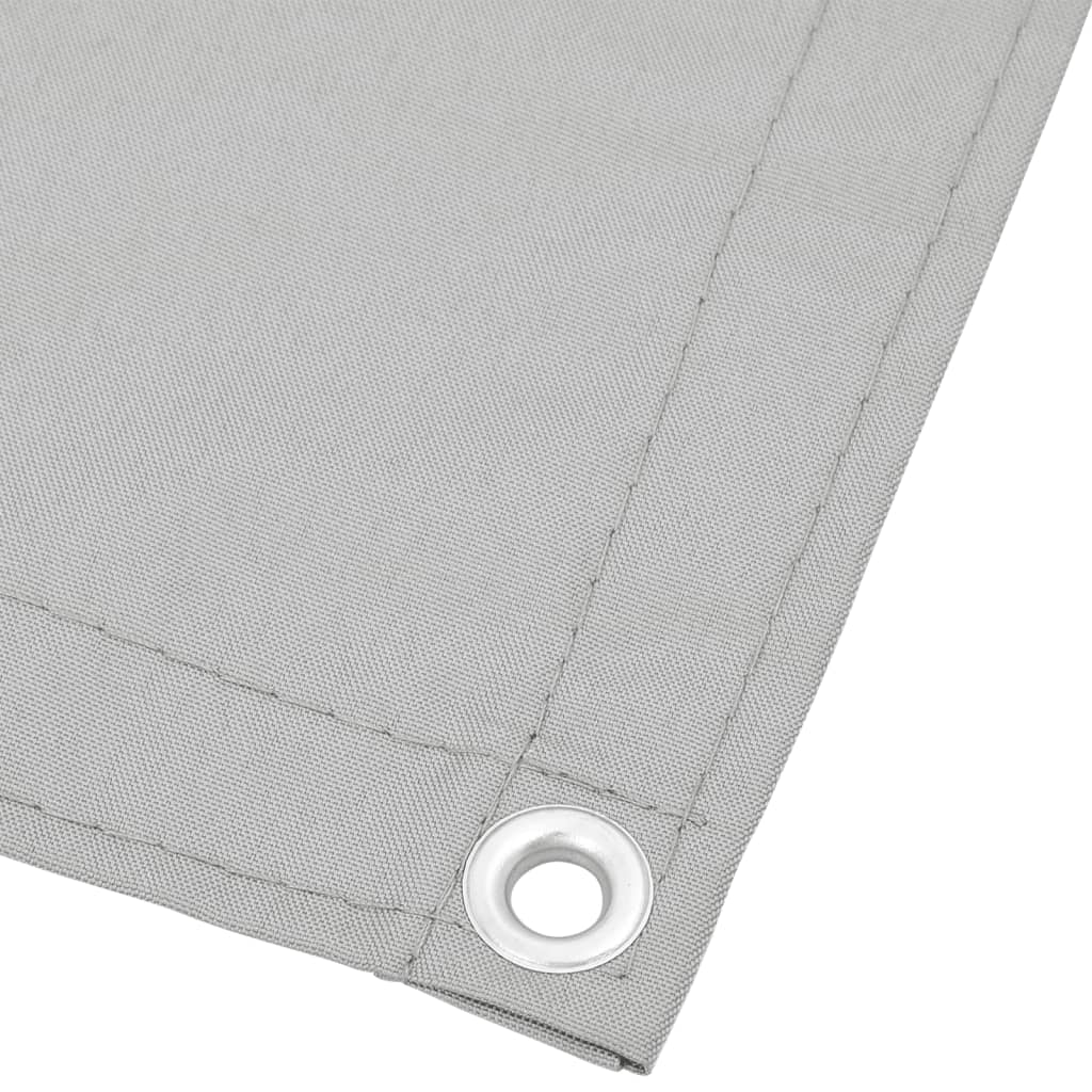 vidaXL Pantalla de balcón 100% poliéster Oxford gris claro 75x1000 cm
