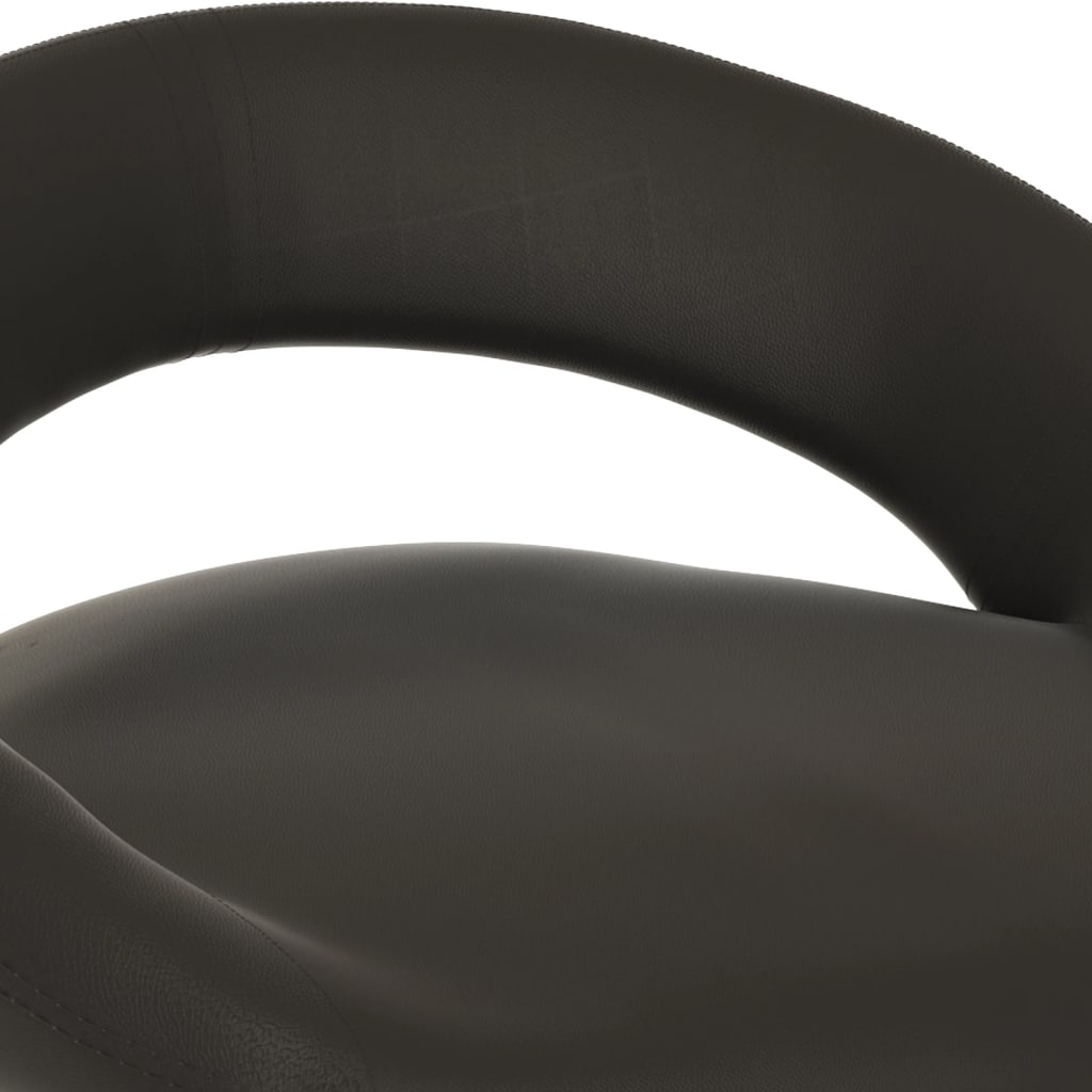 vidaXL Sillas de comedor giratorias 2 unidades cuero sintético negro