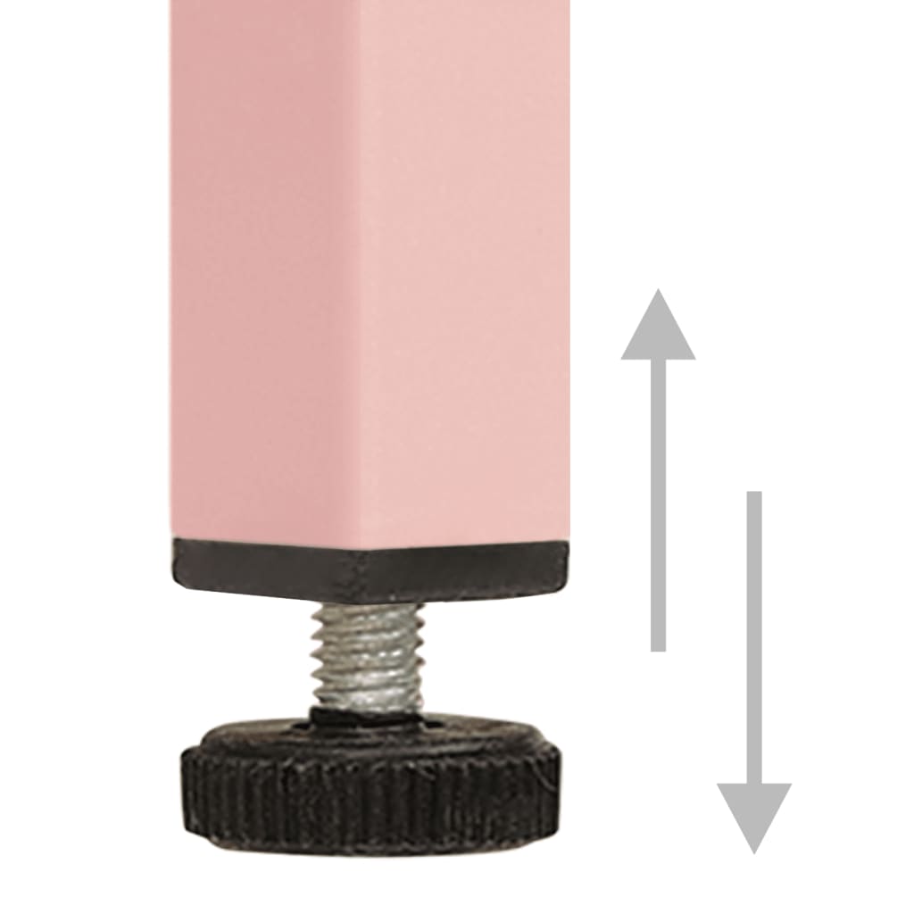 vidaXL Armario de cajones de acero rosa 80x35x101,5 cm