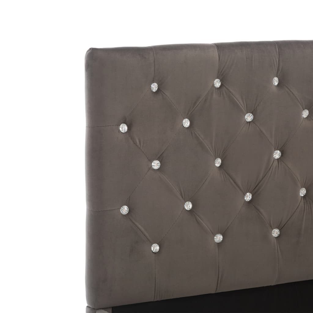 vidaXL Estructura de cama de terciopelo gris 100x200 cm