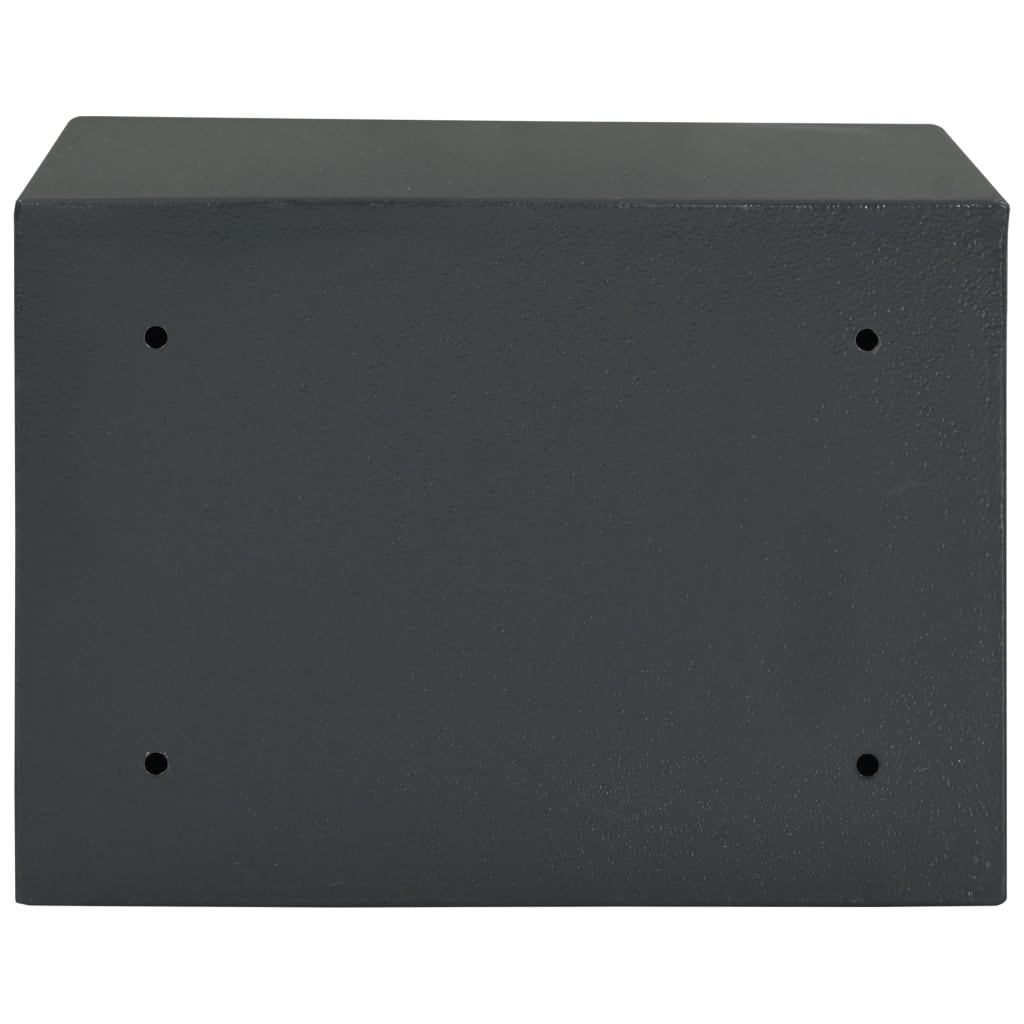 vidaXL Caja fuerte mecánica de acero gris oscuro 35x25x25 cm